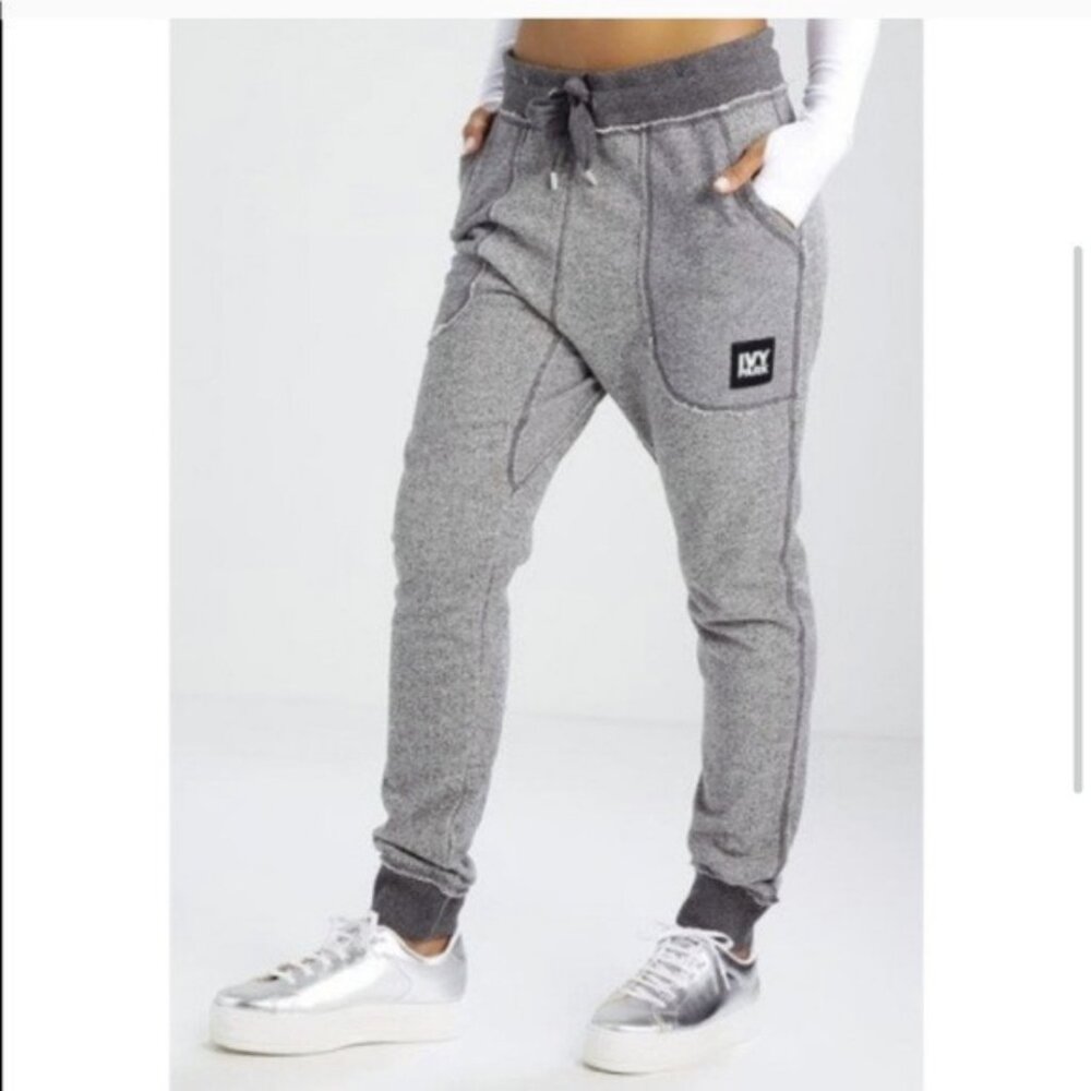 Adidas Ivy Park Gray Drawstring Jogger Athletic Workout Pants Size XL